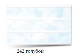 ПВХ вагонка трехсекционная 242 голубой